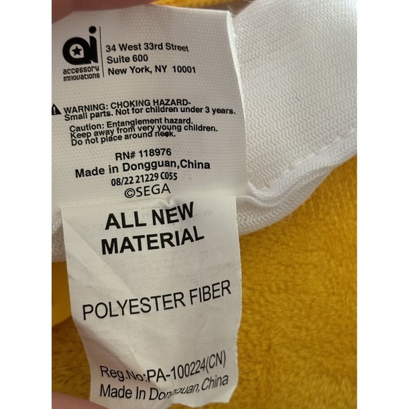 Sonic‎ the Hedgehog Tails Plush Doll Backpack 17" SEGA - Picture 8 of 8